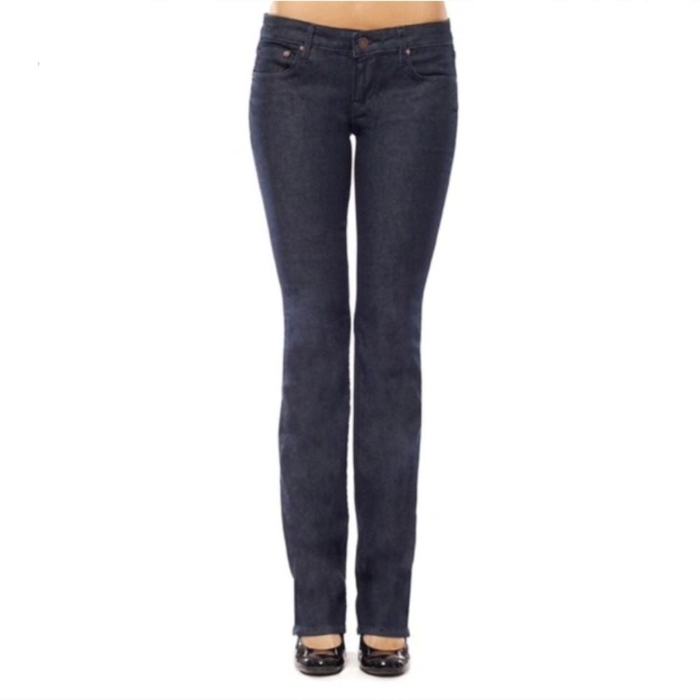 CULT OF INDIVIDUALITY Karma Straight Jeans Blue Denim Women 27 x 32 Low Rise Y2K